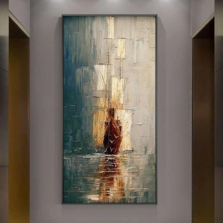 wholesale and Etsy dropshipping wall art oil painting abstract oil painting 100% handmade oil painting