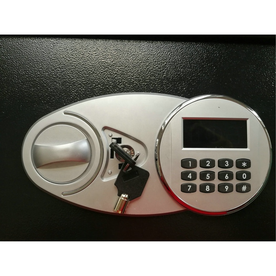 Simple design technology electronic digital safe with two emergency key security hotel safe box home safe