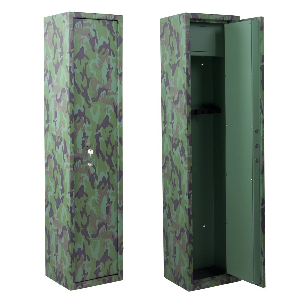 High security metal gun cabinet camouflage surface gun safe with lockable ammo box