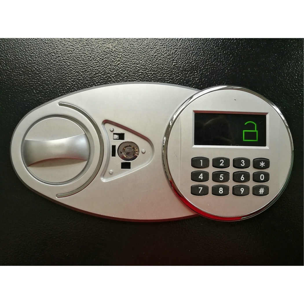 Simple design technology electronic digital safe with two emergency key security hotel safe box home safe