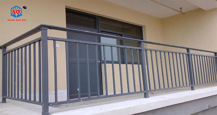 Powder Coated Indoor Stair Handrail Steel and Iron Balcony Railing Easy Installation Waterproof Security Fence for Home