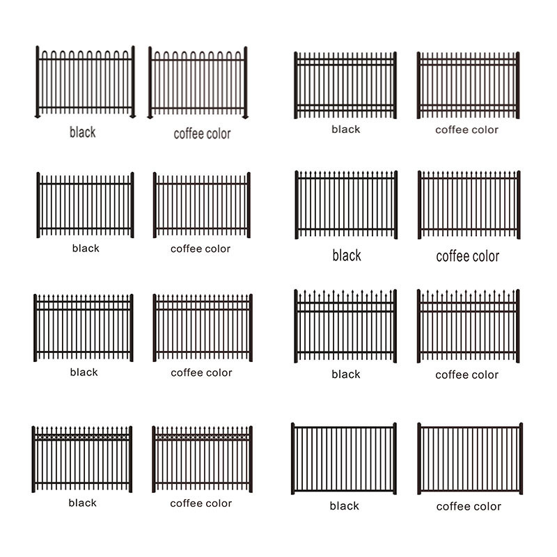 Custom Villa Garden Decorative Laser Aluminum Fence Panels corten steel Swimming Pool Fencing Metal Screen wrought iron fence