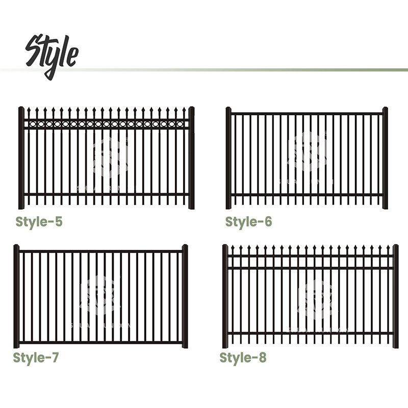 Wrought Iron Fence Hardware Steel Fence Post Caps for Road Design Iron Gate Hardware