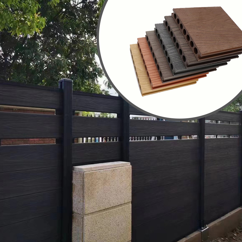 New Wood Plastic Composite Panel Fence Panels Aluminum WPC for Houses and Courtyards Pressure Treated Wood Elegant Gates