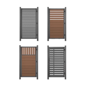 Sustainable WPC Rail Fence Easily Assembled Wood Plastic Composite Home Garden Fencing Gate Panels Better than Vinyl PVC