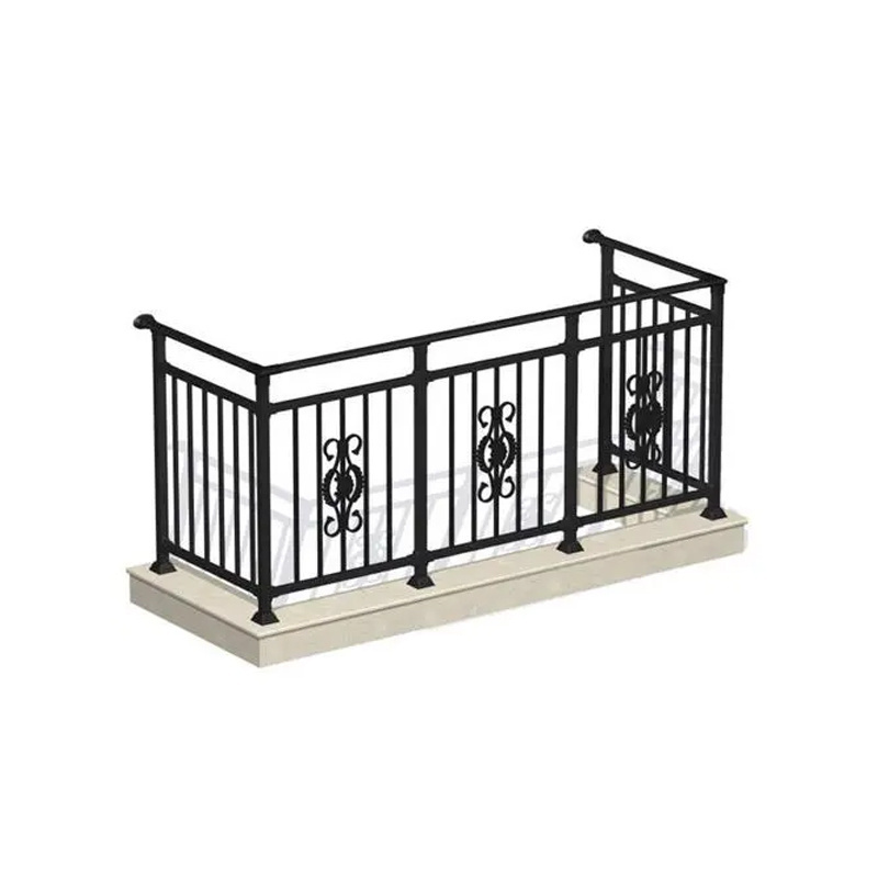 Powder Coated Indoor Stair Handrail Steel and Iron Balcony Railing Easy Installation Waterproof Security Fence for Home