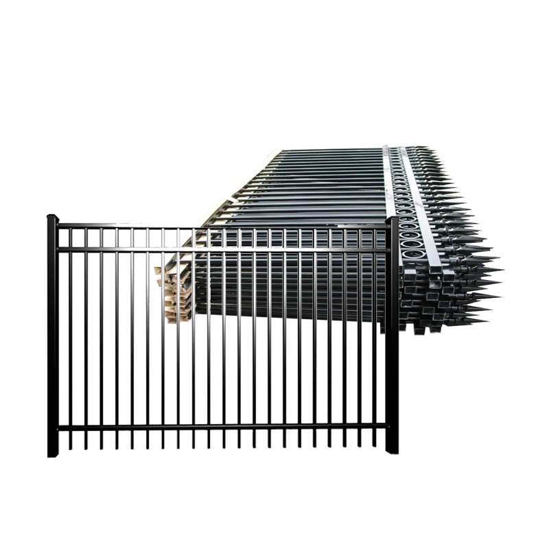 Modern Customize Wholesale Factory  Garden Coated Zinc Steel Guardrail Wrought Iron Fences