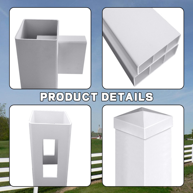 PVC Vinyl Plastic 3 Rail Used Horse Paddock Fence Panels For Farm, horse arena fence horse corral panels sheep fence