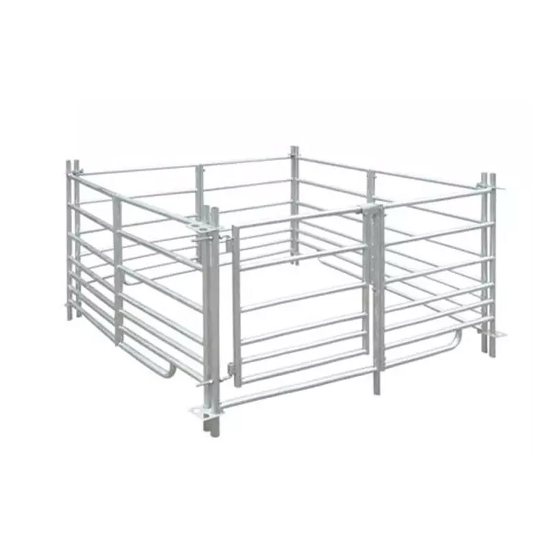 12 ft Portable Heavy Duty Galvanized Metal Round Pen Cattle Corral Livestock Farm Horse Yard Fence Panels