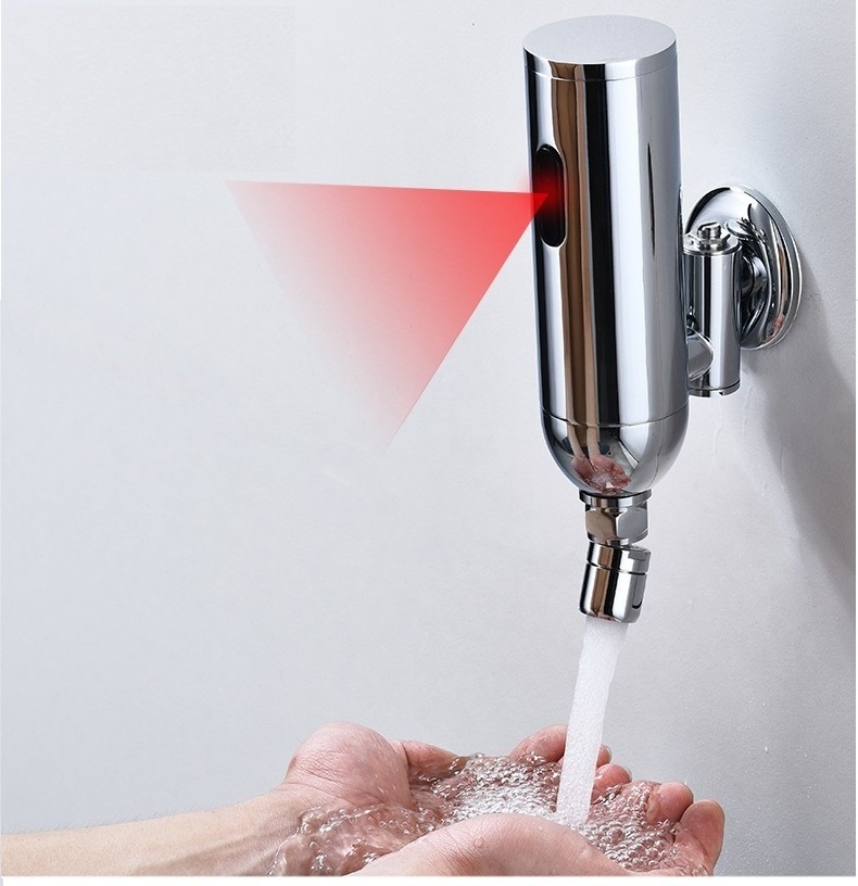 Install medical induction hand sanitizer on embedded wall, bathroom basin induction faucet