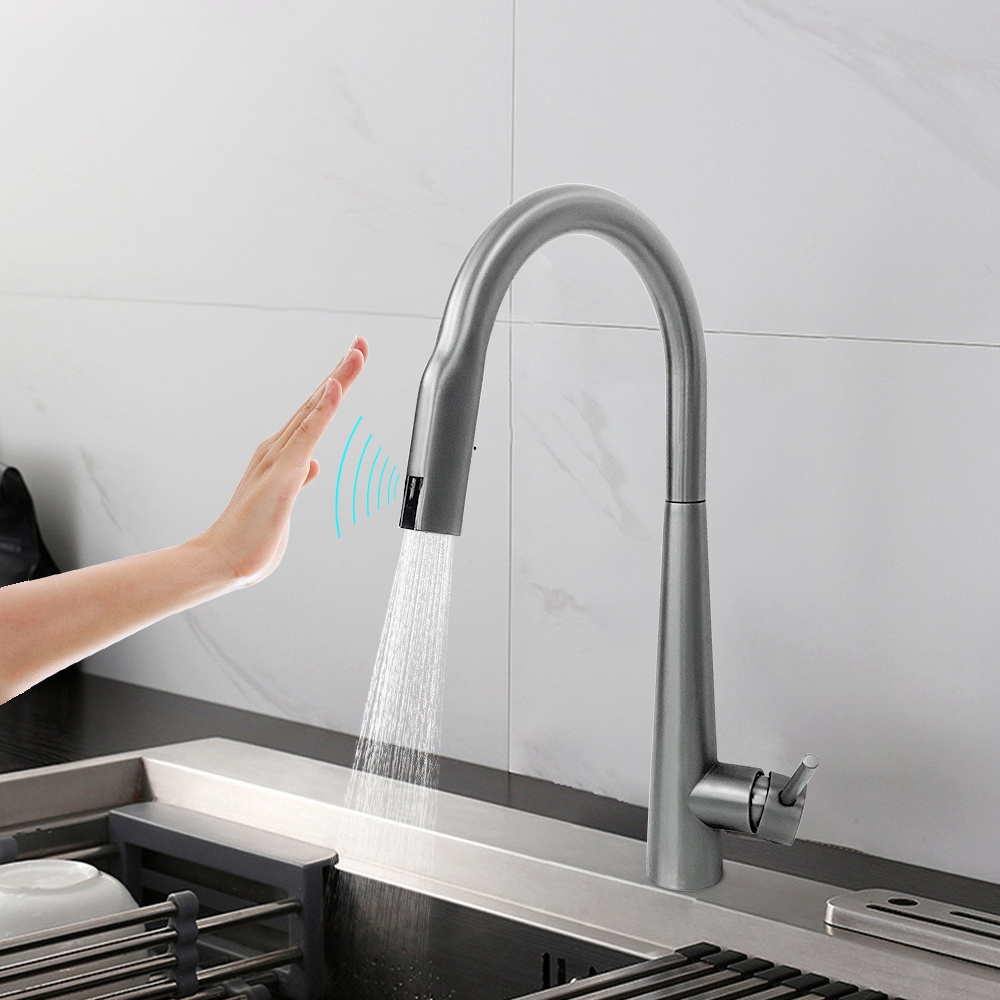 Personalized Luxury Design Smart Touch Pull Down Kitchen Water Faucets Sensor Faucet