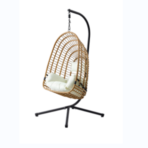 Hammock Chair Hanging Chair Swing With Soft Cushion & Durable Hanging Hardware Kit,100% Cotton Rope Indoor Macrame Swing Chairs