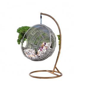 Popular Outdoor PE Rattan Hanging Egg Chair backyard chair Patio Swings Egg Chair