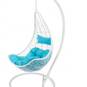 Outdoor Indoor Patio Garden Living Room Wicker Rattan Hanging Egg Chair Tear Drop Swing Chair With Cushion And Chain