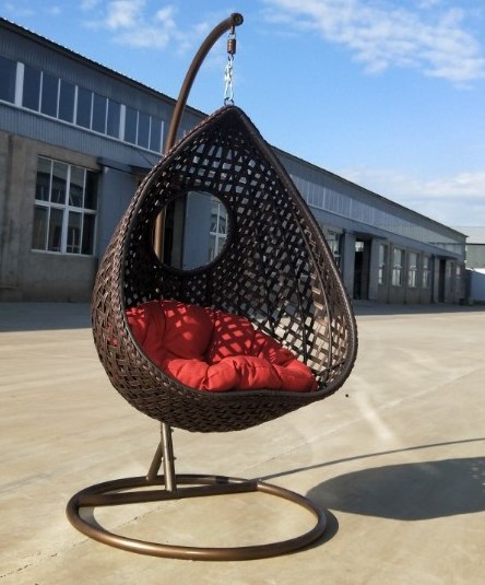 Egg Shape Factory Direct Wholesale Balcony Hanging Chair Outdoor Furniture Patio Swings Rattan Swing