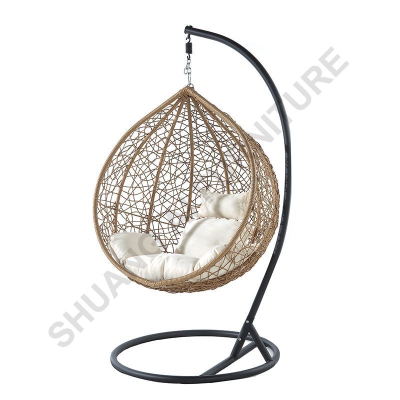 Poly Wicker Beautiful Outdoor Relax Mini Garden Swing Chair Furniture Rattan Egg Chair Outdoor Garden Furniture - Hammock