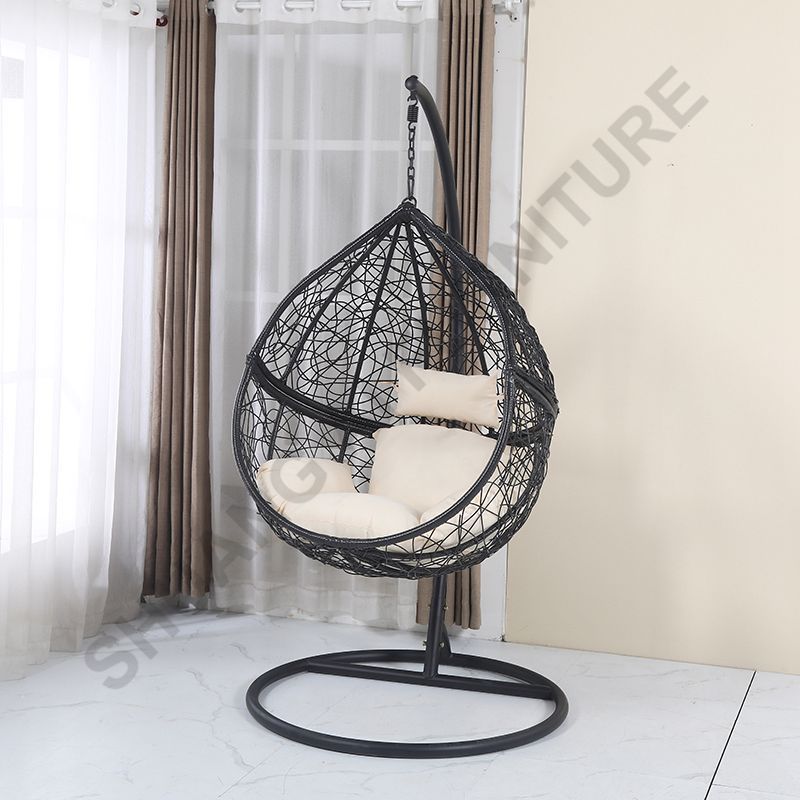 Poly Wicker Beautiful Outdoor Relax Mini Garden Swing Chair Furniture Rattan Egg Chair Outdoor Garden Furniture - Hammock