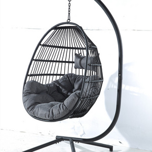 Poly Wicker Beautiful Outdoor Relax Mini Garden Swing Chair Furniture Rattan Egg Chair Outdoor Garden Furniture - Hammock