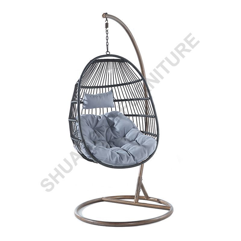 Poly Wicker Beautiful Outdoor Relax Mini Garden Swing Chair Furniture Rattan Egg Chair Outdoor Garden Furniture - Hammock