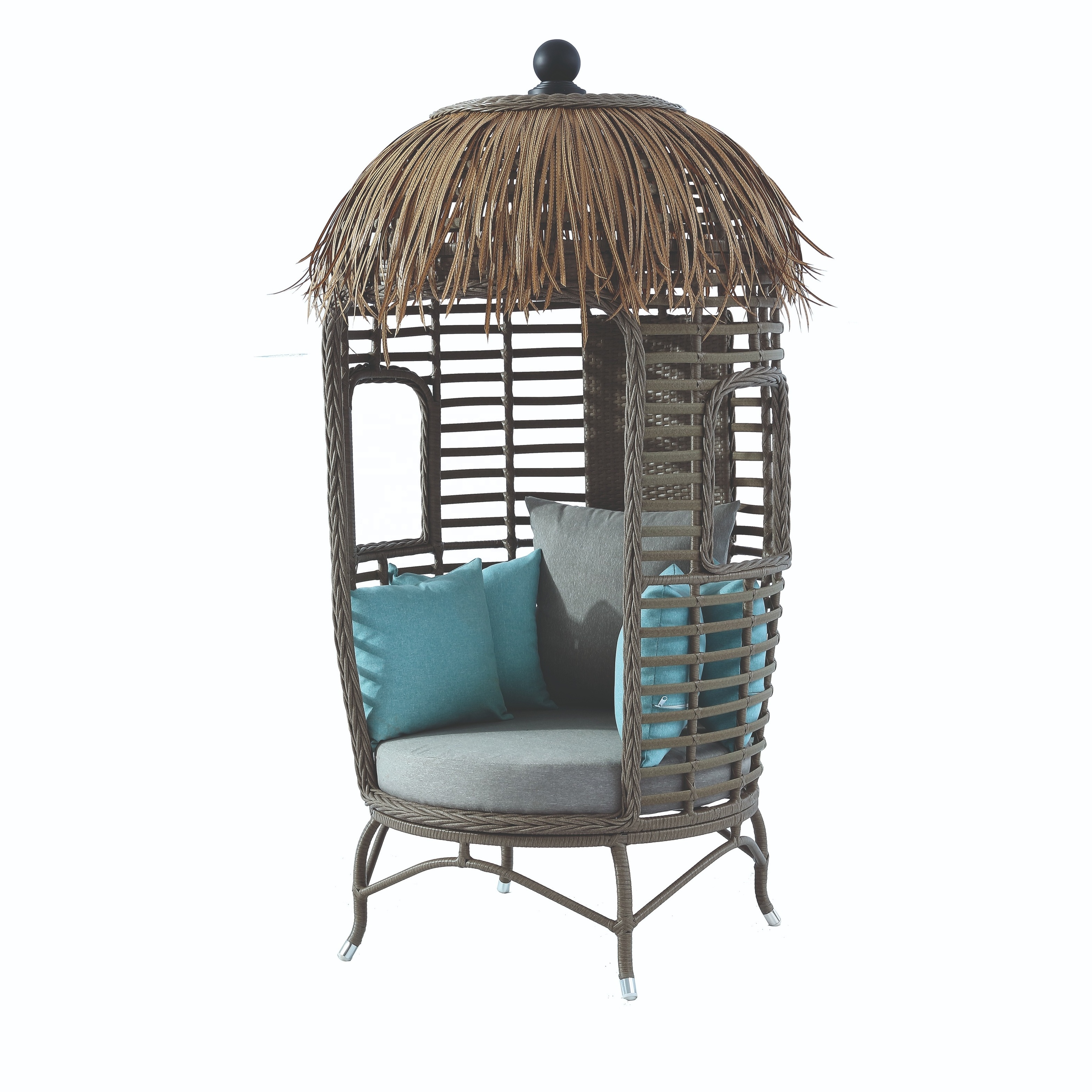 Modern Luxury Indoor Outdoor Garden Furniture 180 Degree Two Person 2 Seater Rattan Patio Swings