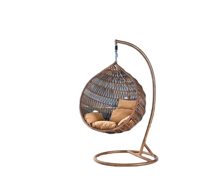 New Wholesale Designer Egg Swing Chair Cozy High-quality Modern Circle Hanging Swinging Indoor Outdoorrattan Egg Swing Chair