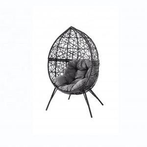 Guangzhou Factory Direct Sale Cheap Wholesale Wicker Rattan Swing Chairs Patio Hanging Loveseat Egg Chair With Stand