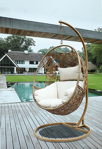 Wholesale Bohemian Design Hand Woven Macrame Baby Swing Regular Indoor Outdoor Hanging Swing Chair