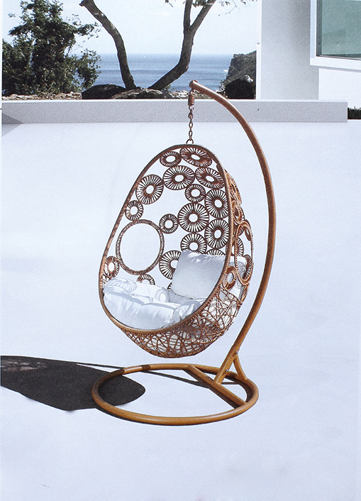 Wholesale Bohemian Design Hand Woven Macrame Baby Swing Regular Indoor Outdoor Hanging Swing Chair