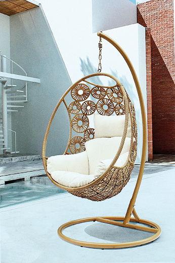 Wholesale Bohemian Design Hand Woven Macrame Baby Swing Regular Indoor Outdoor Hanging Swing Chair