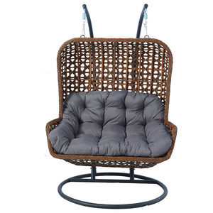 Outdoor Folding Rattan Swing Chair Detachable Hanging Chair With Cushion