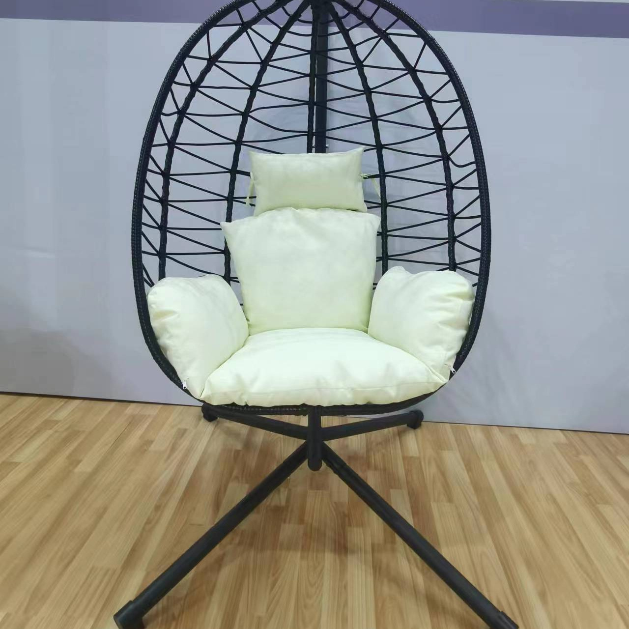 Outdoor Balcony Single Swing Chair Hanging Chair Bird's Nest Rattan Lazy Double Swing Chair