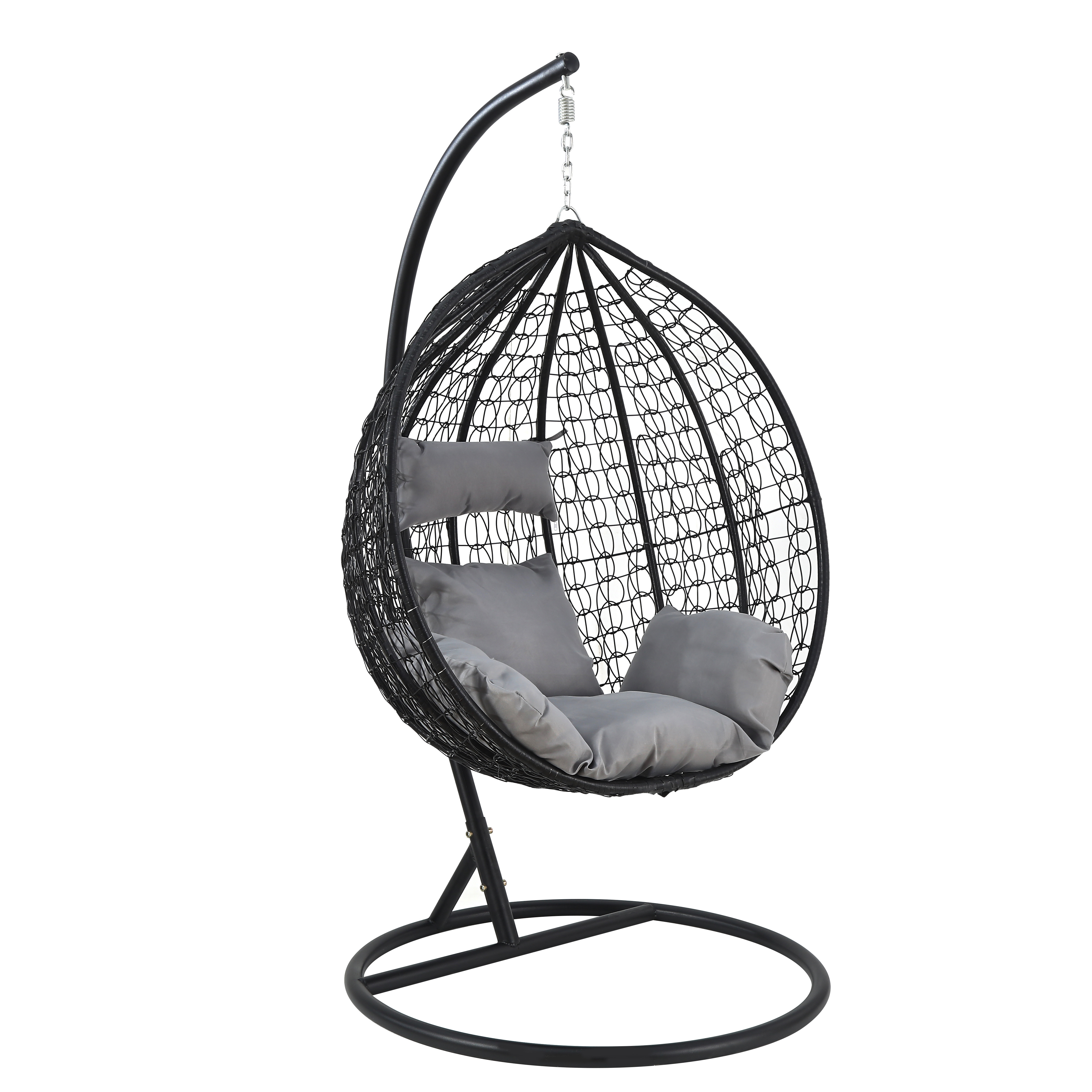 Swing Hammock Rope Outdoor Steel Basket Cover Egg Indoor Toddler Lazy Bird's Nest Black Hook Patio Swings Hanging Chair