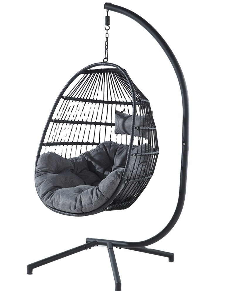 Kids Outdoor Furniture Swing Patio Garden Folding Hammock Chair 2 Seater Hanging Chair With Canopy