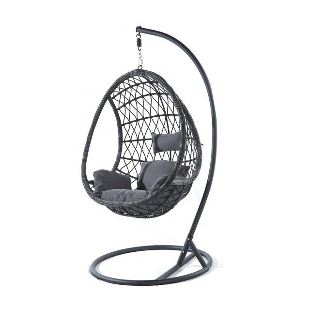 Manufacturers Outdoor Wicker Rattan 4- Seats Rocking Swing Chair Patio Swings For Adults