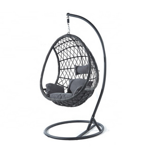 Manufacturers Outdoor Wicker Rattan 4- Seats Rocking Swing Chair Patio Swings For Adults