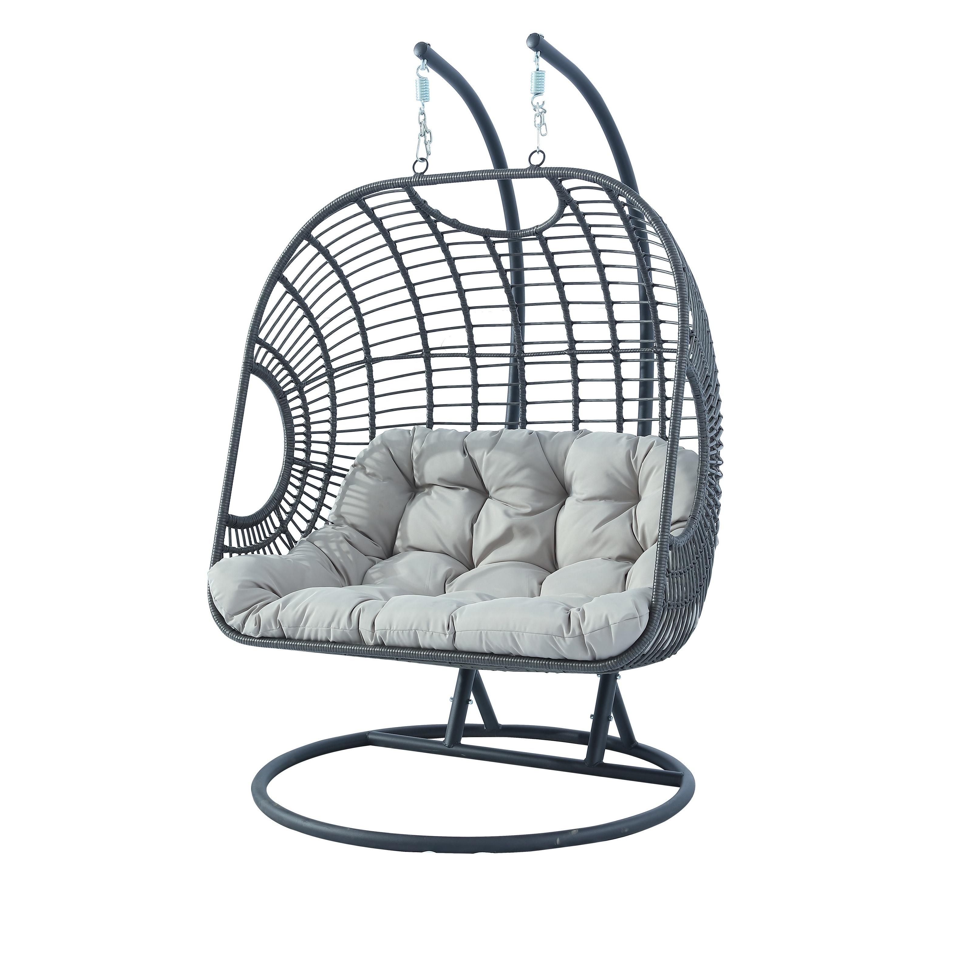 Cheap Price Indoor Outdoor Patio Rattan Wicker Cuddle Egg Chair With Stand