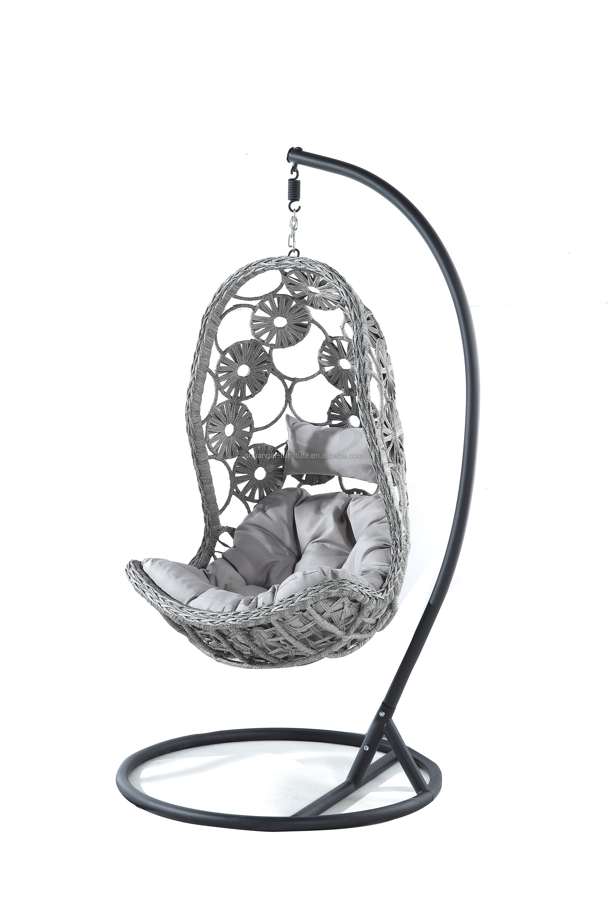 Huarun Hammock Chair With Foot Rest,Sky Chair With Metal Bar Frame,Hanging Chair Outdoor / Indoor With Side Pouch