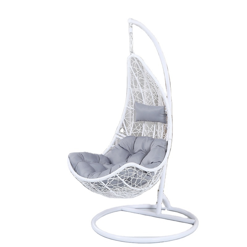 Water Drop Shaped Swing Chair,White Rattan Egg Chair Bird Nest Swing,Circle Bird Nest Hanging Swing Chairs