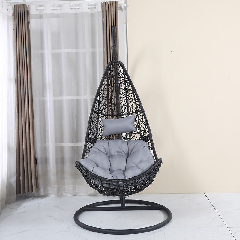 Water Drop Shaped Swing Chair,White Rattan Egg Chair Bird Nest Swing,Circle Bird Nest Hanging Swing Chairs