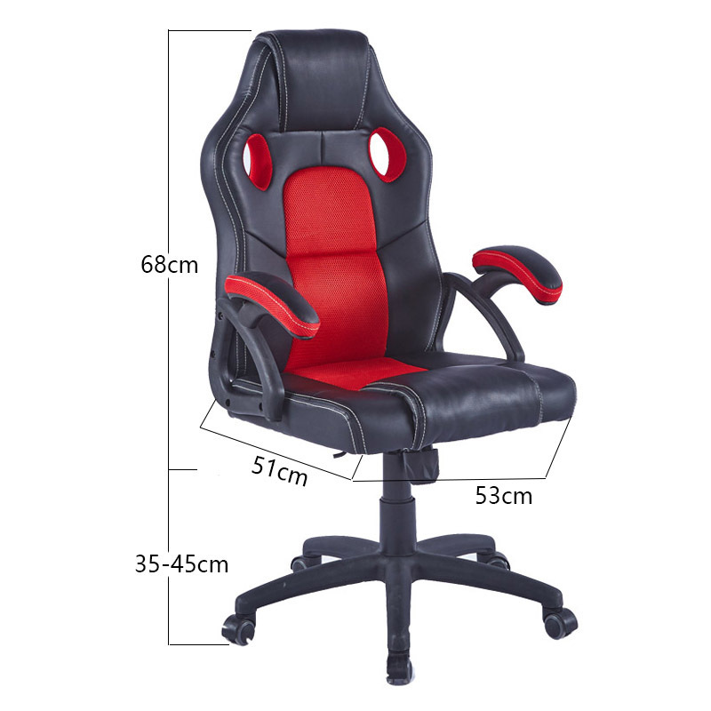 Ergonomics computer plastic PP PU leather mesh fabric gold iron metal leg boss arm swivel gaming desk and chair set