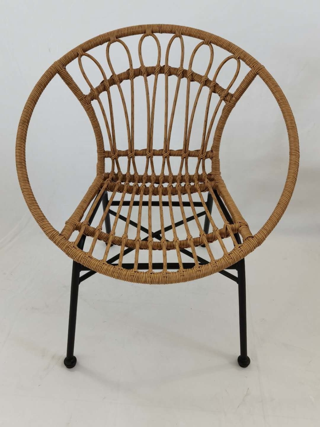 Luxury Wide Rattan Chair Wooden Frame Dining Garden Furniture For Restaurant Bar Coffee Chair Wholesale