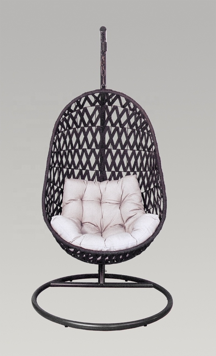 Garden Mesh Hanging Rope Swing Chair With Cushion And Hardware Kits Macrame String Macrame Swing Chair