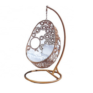 Wholesale Luxury Hooks Hammock Furniture Hanging Round Rattan Patio Swings Chair Bed For Garden Outdoor