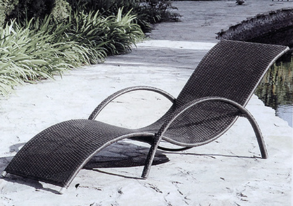 Outdoor Beach Rattan Sun Chaise Lounge Chair For Garden And Pool Tan Outdoor Pool Chairs