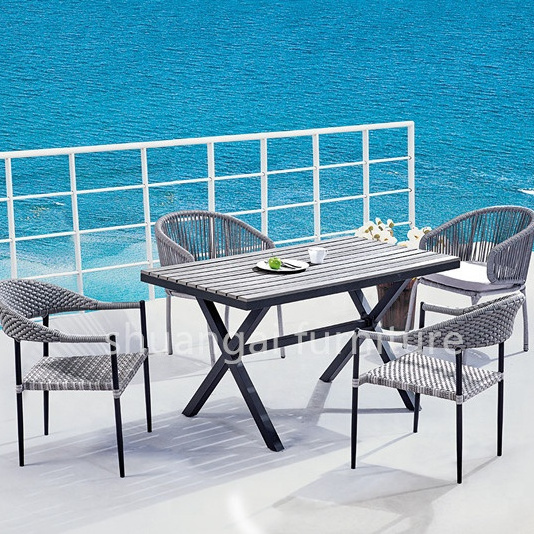 Dining garden outdoor patio folding 4 chair table beach Piece Garden Set