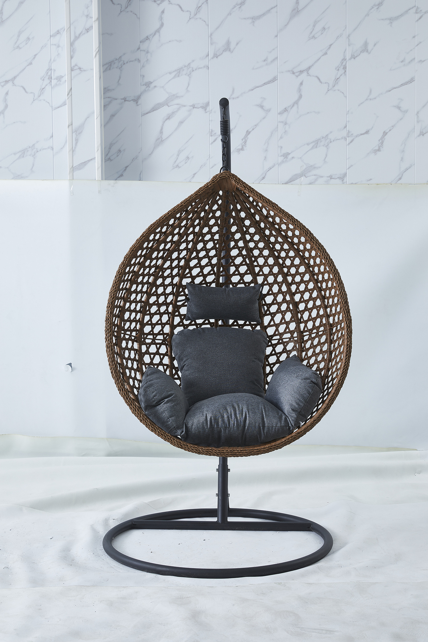 Hot-sell New Style Gold Swing Chair Hanging Chair,High-quality Metal Bubble Chair With Stand,Outdoor Hanging Chair For Bedroom