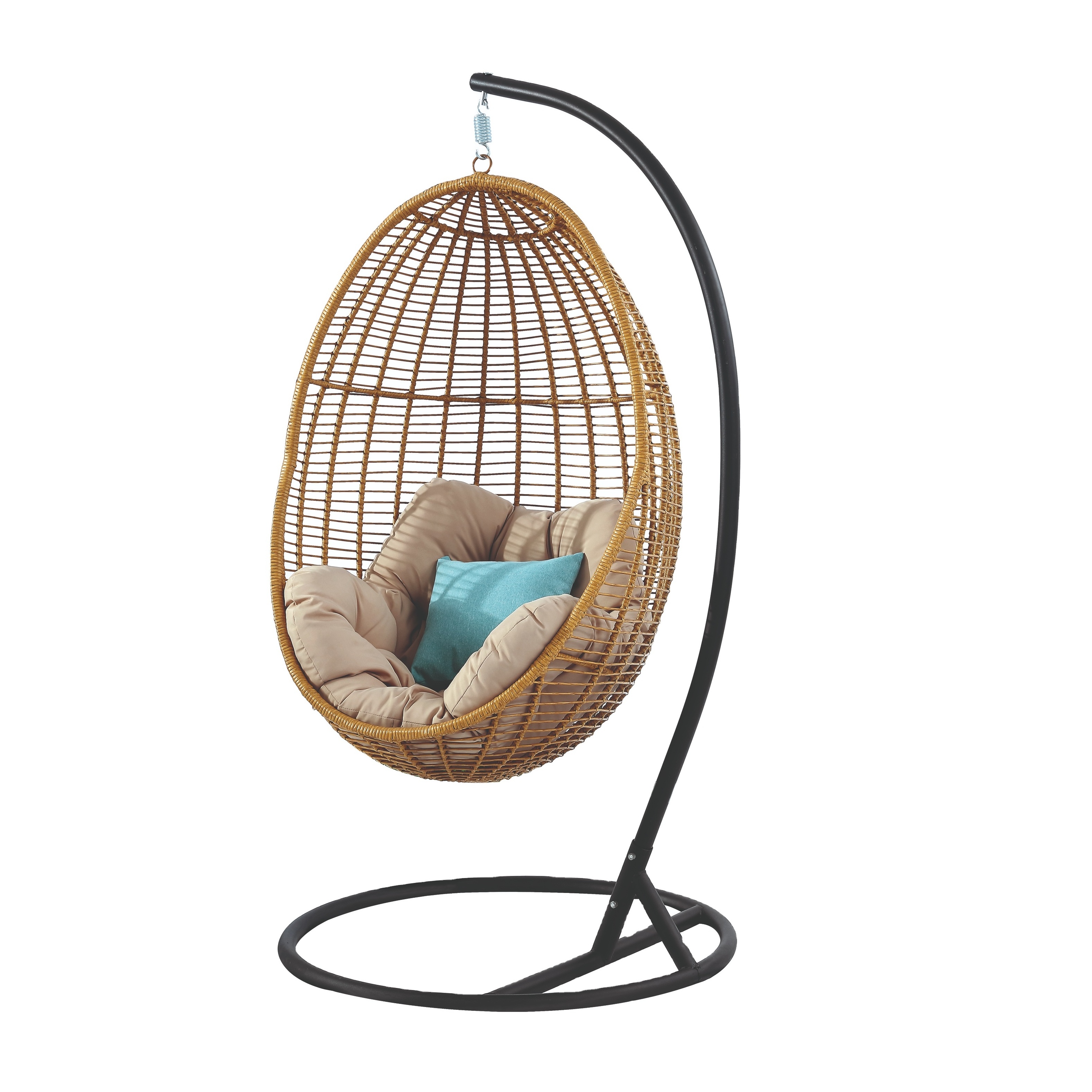 High Quality Oval Cocoon Rattan Hanging Egg Chair India