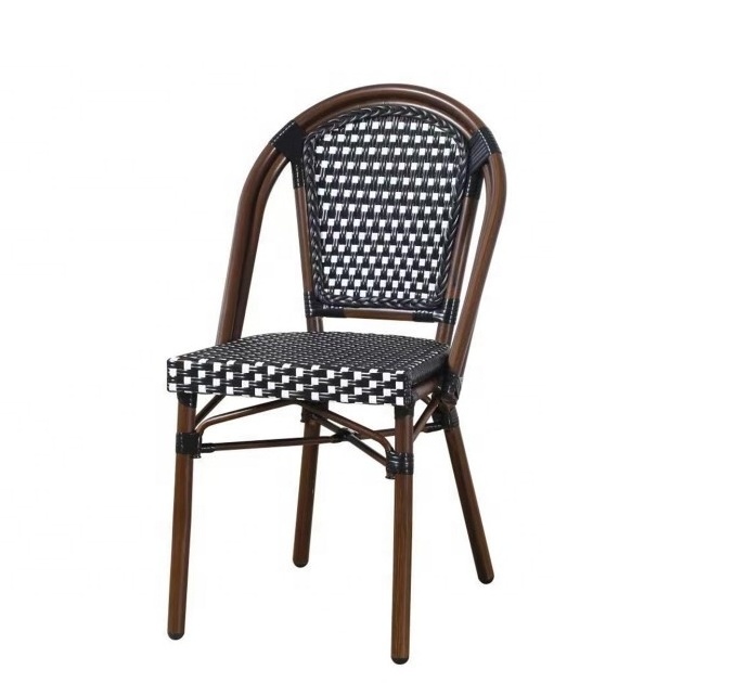 Easy Vintage Green Single Wood Black Outdoor Garden Rattan Stool Furniture Design Kitchen Wicker Dinning Chairs