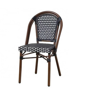 Easy Vintage Green Single Wood Black Outdoor Garden Rattan Stool Furniture Design Kitchen Wicker Dinning Chairs