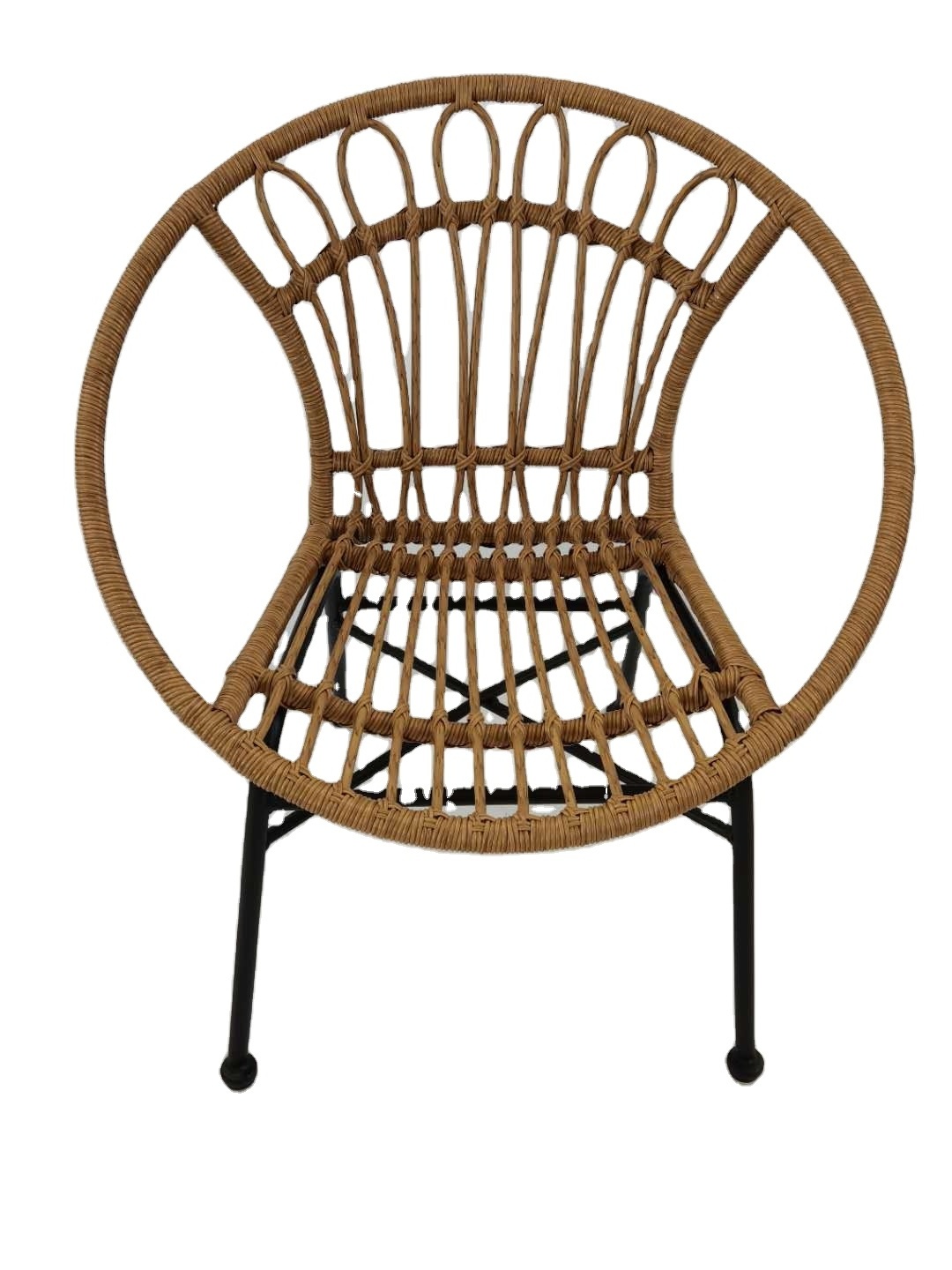 Luxury Wide Rattan Chair Wooden Frame Dining Garden Furniture For Restaurant Bar Coffee Chair Wholesale